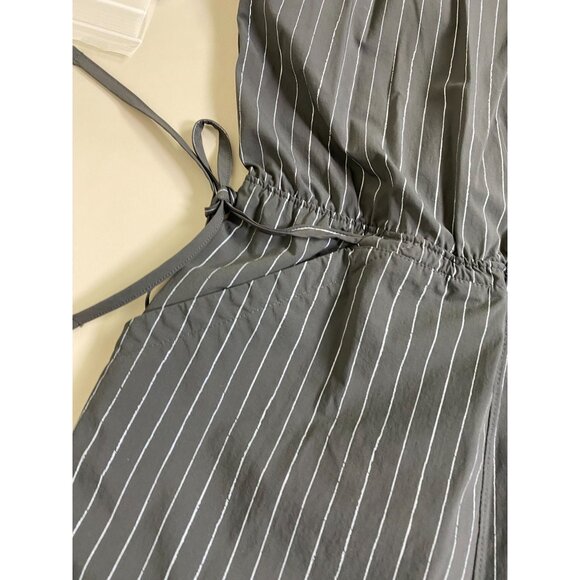 Mountain Hardwear Womens Gray Pinstripe Sleeveless Romper size Medium Outdoor - Picture 5 of 16